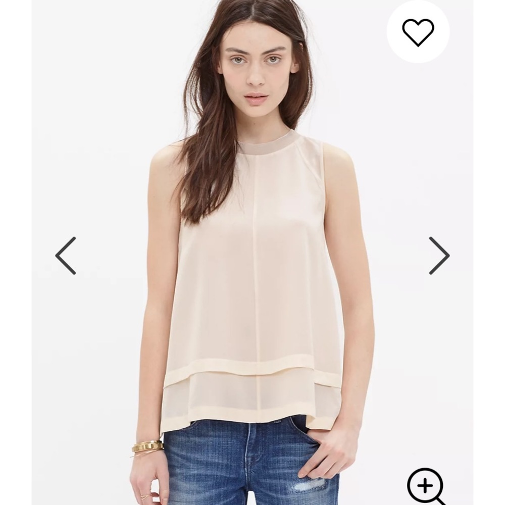 Madewell silk incline tank top